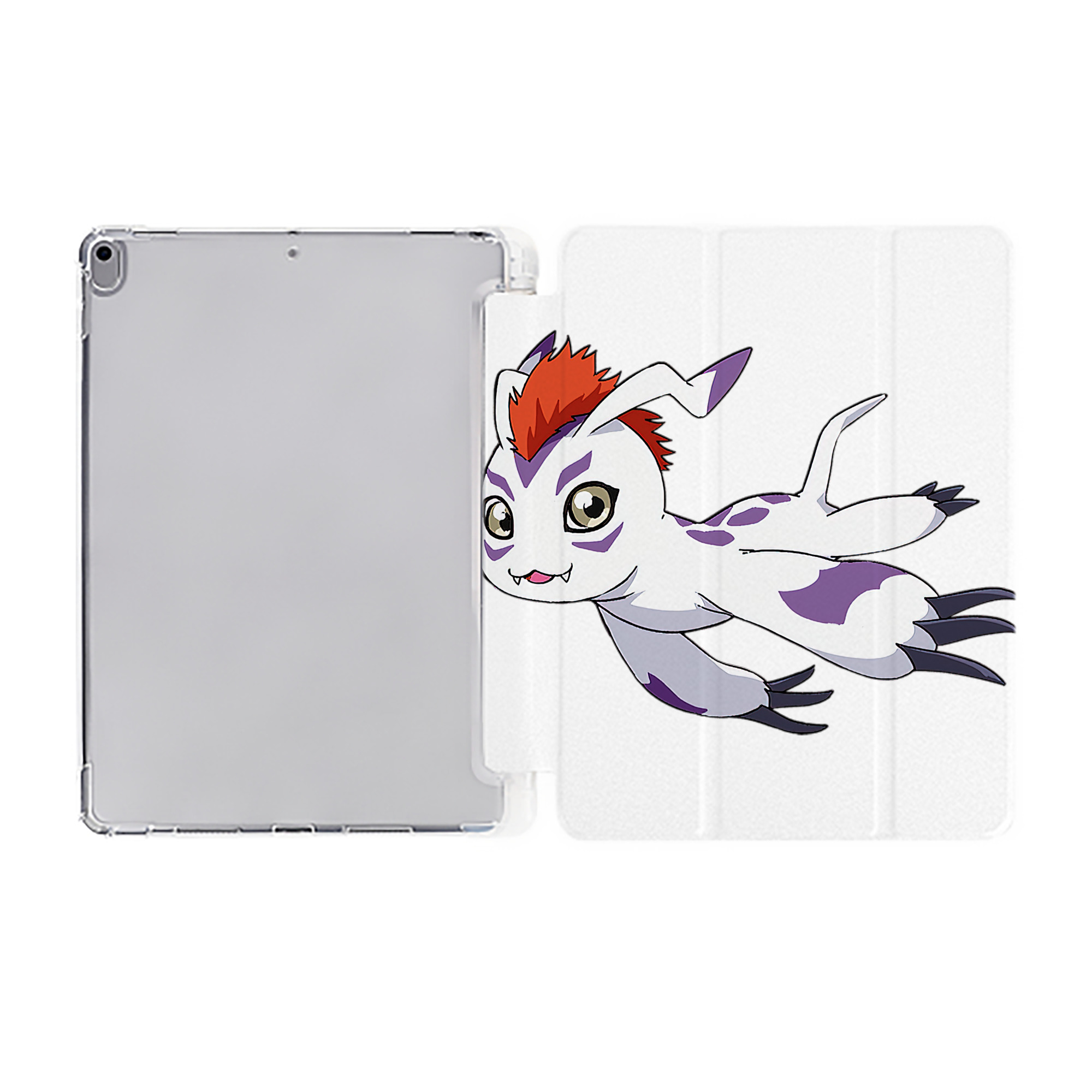 （画像用） Digimon デジタルモンスター/デジモン IPad ケース ペン収納付き 三つ折りスタンド PUレザー×シリコン 対応機種9.5/10.5/10.9インチ